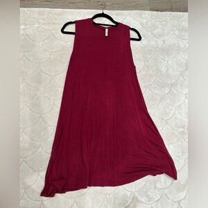 Elan burgundy trapeze a line dress with pockets Medium Wine